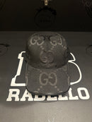 Boné Gucci Black Aba Curva Logo Grande - Pronta Entrega