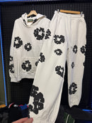 Conjunto Denim Tears White Black Moletom + Calça - Pronta Entrega