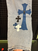 Calça Chrome Hearts Jeans Cross - Pronta Entrega