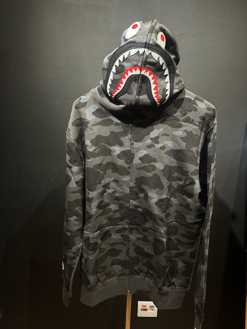 Jaqueta Bape Camo Shark Black Full Zip - Pronta Entrega