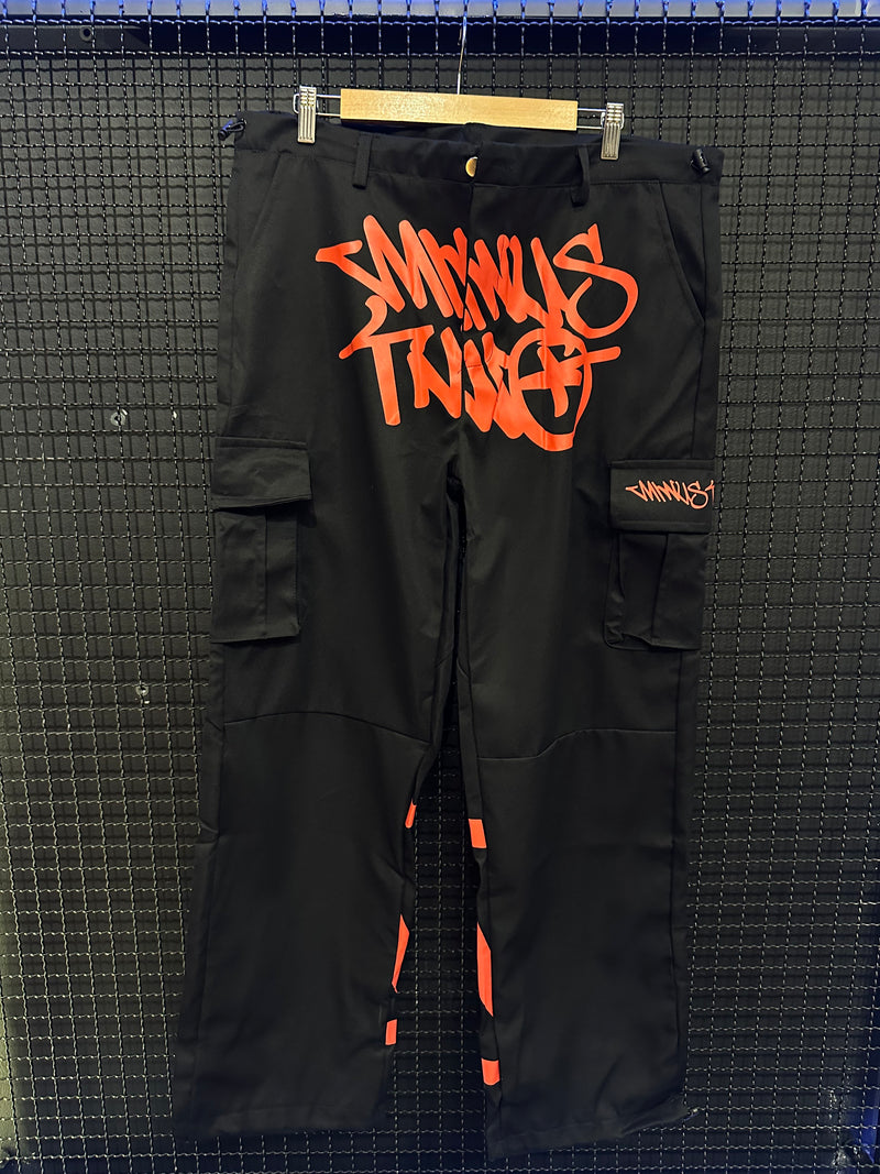 Calça Minus Two Preta Logo Vermelho - Pronta Entrega
