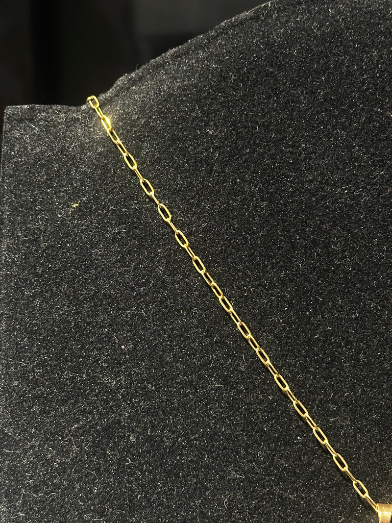Corrente Cartier Banhada Pingente Yin-Yang 30 CM - Pronta Entrega