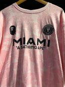 Camiseta BAPE X MIAMI ‘A Abathing Ape’ Rosa - Pronta Entrega