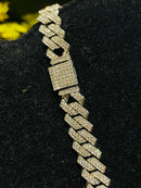 Colar Cravejado Ice Zircônia Prata com Pingente Emoji 60 CM - Pronta Entrega