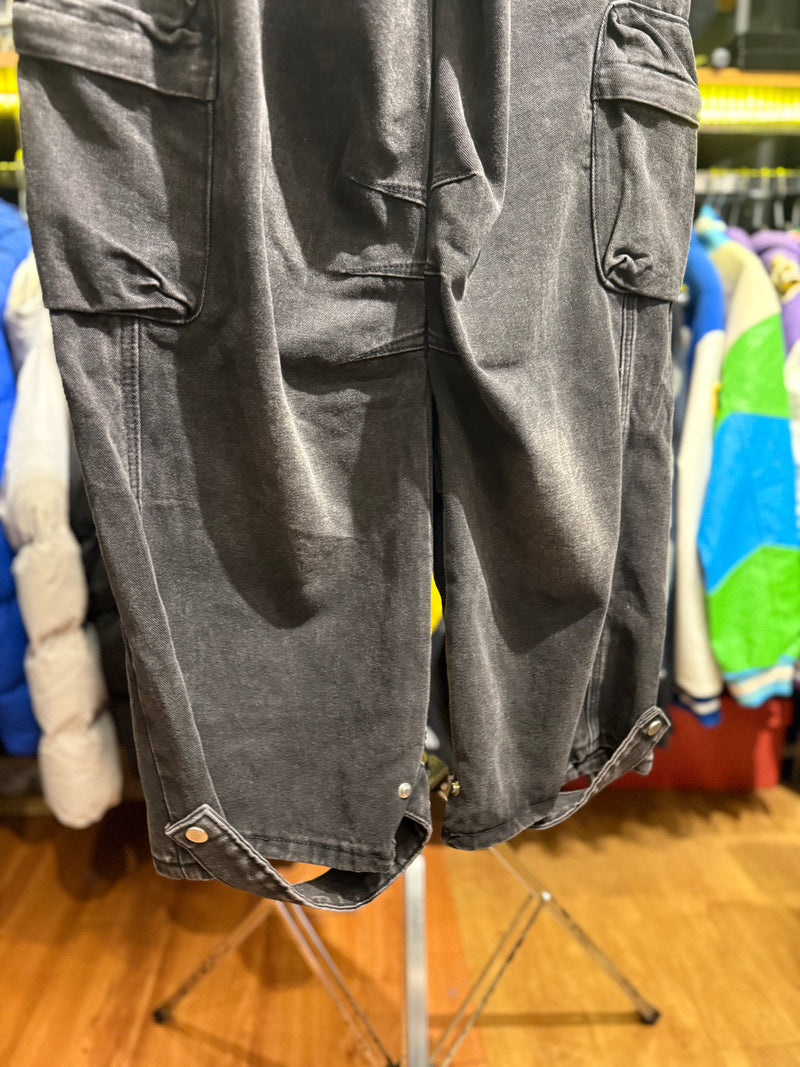 Calça Baggy Utility Cargo Jeans Rasgado Destonado - Pronta Entrega