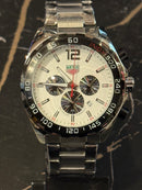 Relógio TAG Heuer Formula 1 x Indy 500 Silver/Black Fundo Branco - Pronta Entrega