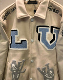 Jaqueta Varsity Louis Vuitton “Multi-Patches Mixed Milky White” - Encomenda