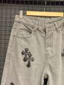 Calça Jeans Chrome Hearts Black Cruz - Pronta Entrega