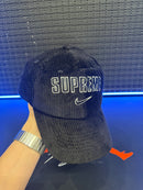 Boné Supreme Nike Arc Corduroy 6-Panel Black SS22 - Pronta Entrega