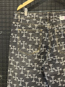 Calça Jeans Preta Chrome Hearts Multi Cruz - Pronta Entrega