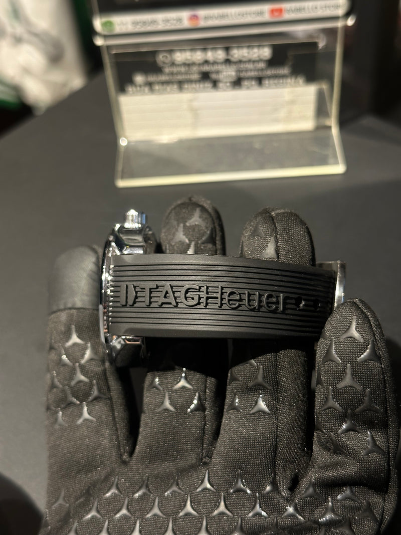 Relógio Tag Heuer Preto Fundo Branco - Pronta Entrega
