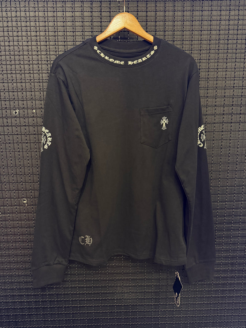 Chrome Hearts x Comme des Garçons Cross Long Sleeve Black - Pronta Entrega