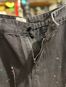 Calça Gallery Dept. Jeans Flare Preto com Respingos de Tinta - Pronta Entrega