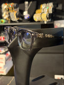 Óculos Chrome Hearts Armação Clear Preta Fume - Pronta Entrega