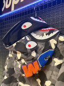 Jaqueta BAPE Shark Camo Black White  Duo Hoodie Black - Pronta Entrega
