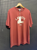 Camiseta Lacoste Paris Logo Vinho - Pronta Entrega