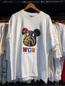 Camiseta BAPE ‘WGM’ Shark Branca - Pronta