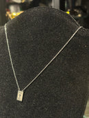 Corrente Veneziana Prata Escapulário “Orai e Vigiai/Fé” 35 CM - Pronta Entrega