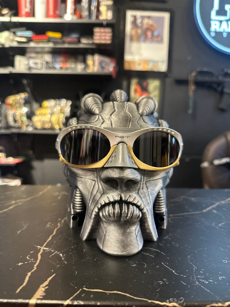 Óculos Oakley PLANTARIS Silver Brown Lente Preta - Pronta Entrega