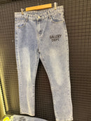 Calça Gallery Dept. Jeans Marinho Lavado Logo Preto - Pronta Entrega