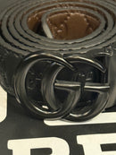 Cinto Gucci Black Estampado Fivela GG Preta - Pronta Entrega