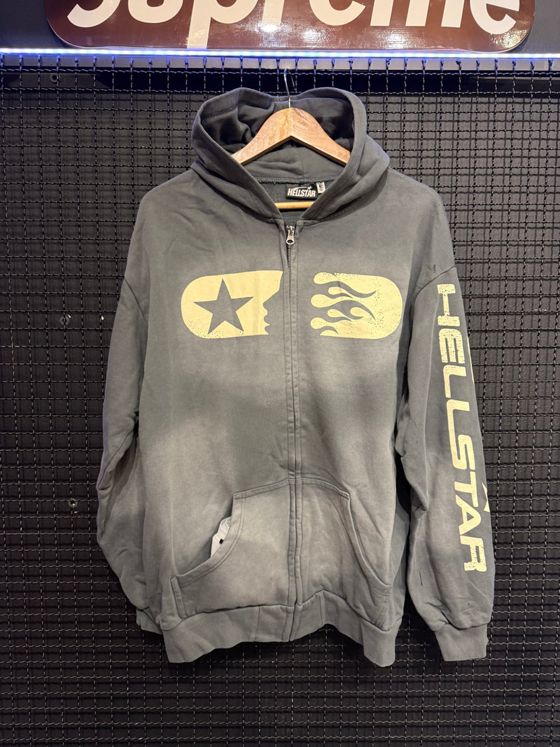 Jaqueta Moletom Hellstar Grey - Pronta Entrega