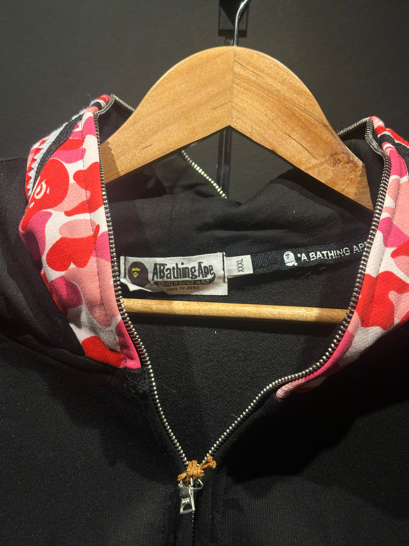 Jaqueta Bape Shark Black Duo Hoodie Full Zip - Pronta Entrega