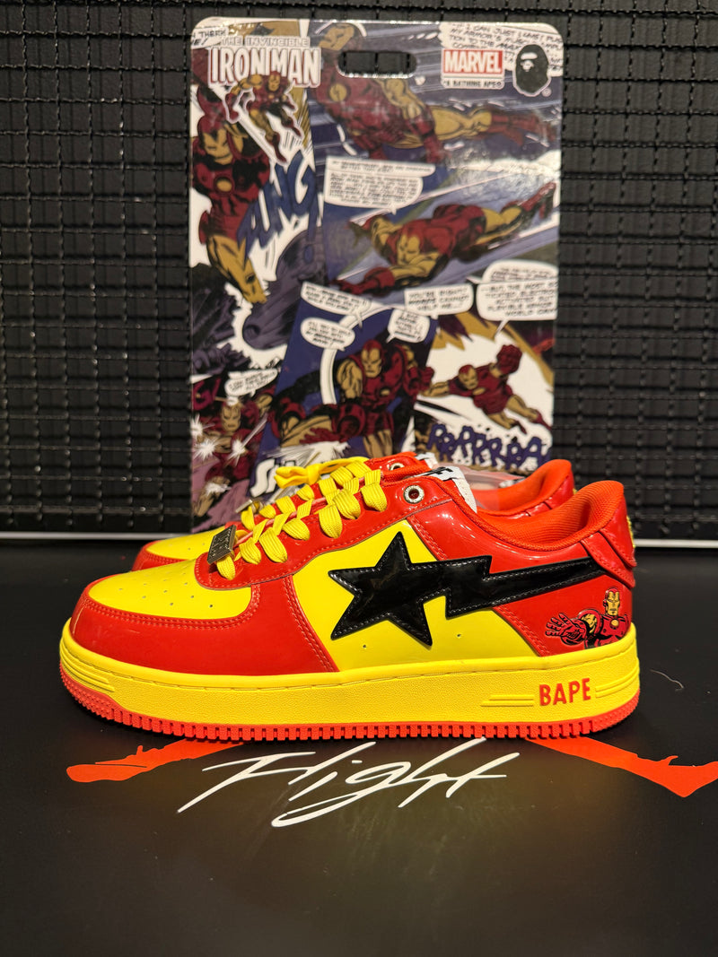 Tênis A Bathing Ape x Marvel Bapesta 'Iron Man' - Pronta Entrega