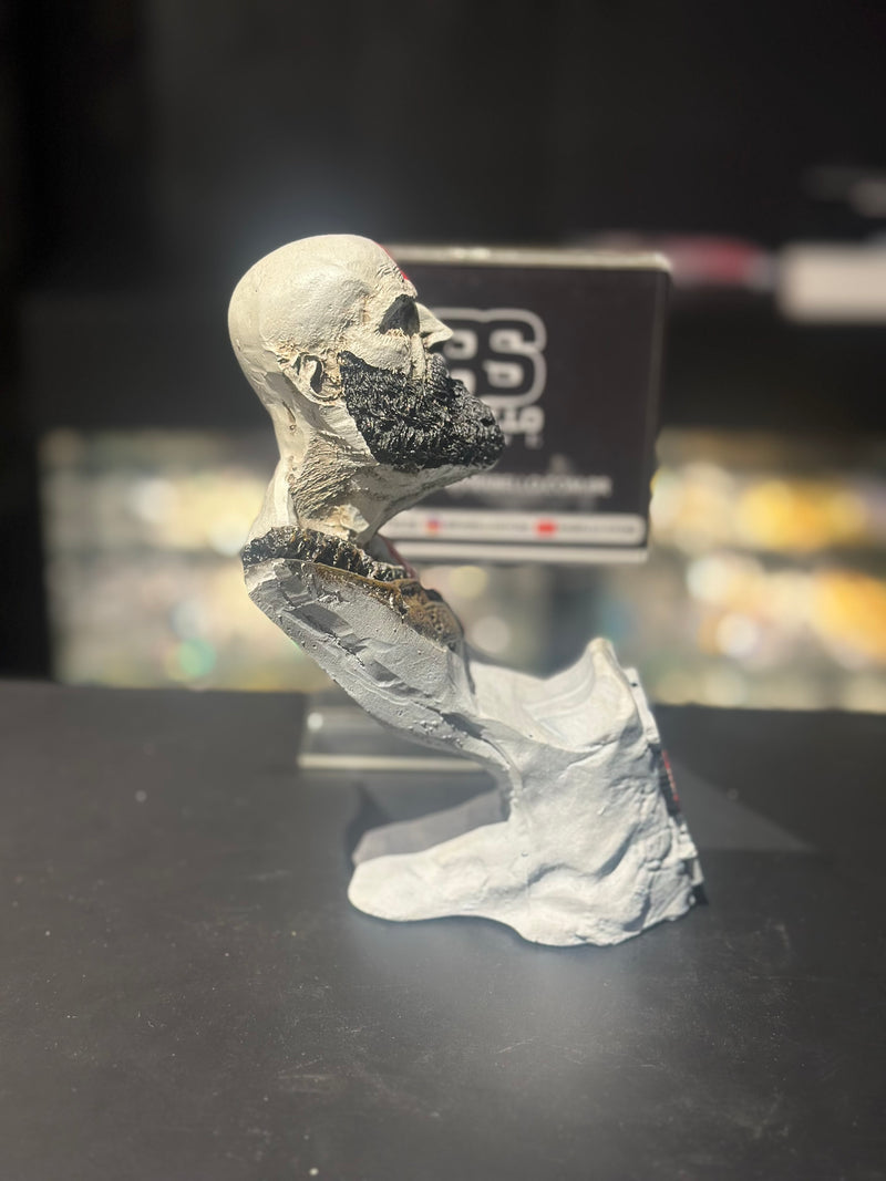 Boneco de Ação God Of War Busto Kratos 16cm Resina - Pronta Entrega