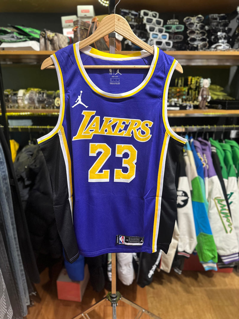 Jersey Air Jordan NBA Los Angeles Lakers Purple LeBron James #23 - Pronta Entrega