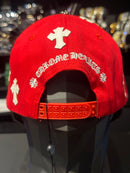 Boné Chrome Hearts Cross Patch Baseball Hat Red - Pronta Entrega