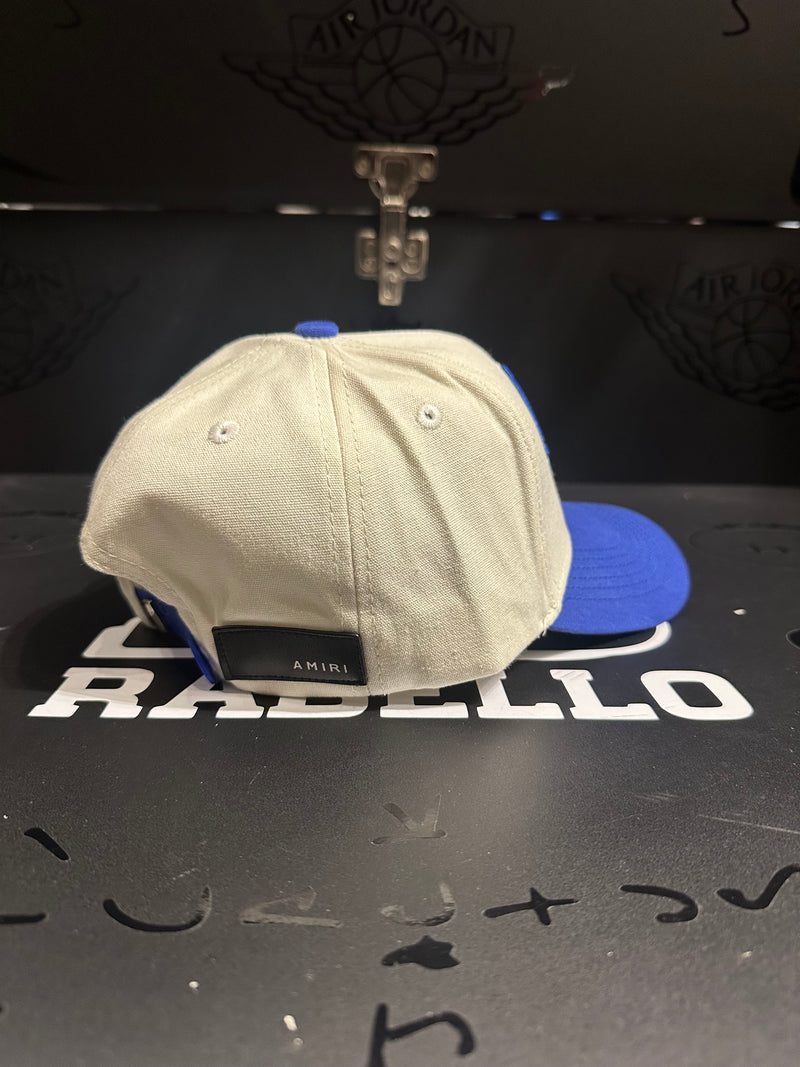 Boné Aba Curva Beisebol Amiri Blue White - Pronta Entrega