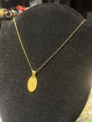 Corrente Cartier Banhada Pingente Escapulário Pai Nosso Espanhol 35 CM - Pronta Entrega