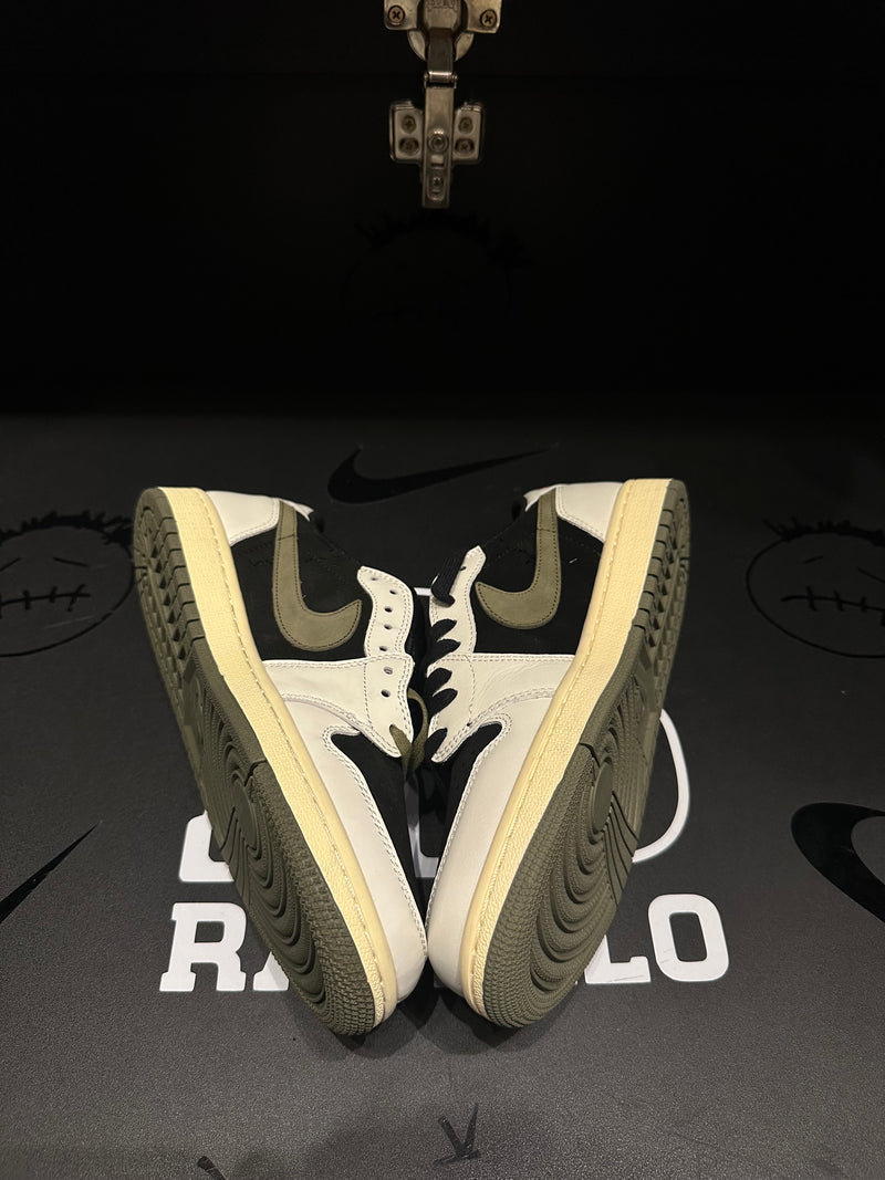 Tênis Nike Air Jordan 1 Retro Low OG SP Travis Scott Olive - Pronta Entrega