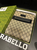 Bolsa Gucci Carteiro Transversal Bege Preto - Pronta Entrega