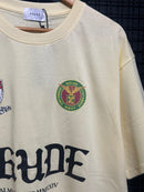 Camiseta Rhude White Runway Script - Pronta Entrega