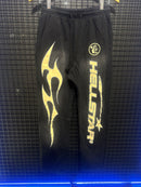 Calça Hellstar Moletom Destonado Preto - Pronta Entrega