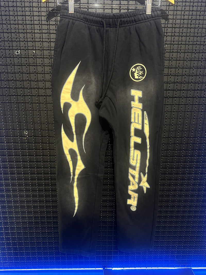 Calça Hellstar Moletom Destonado Preto - Pronta Entrega