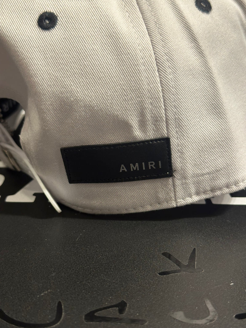 Boné Aba Curva Beisebol Amiri MA Black White - Pronta Entrega