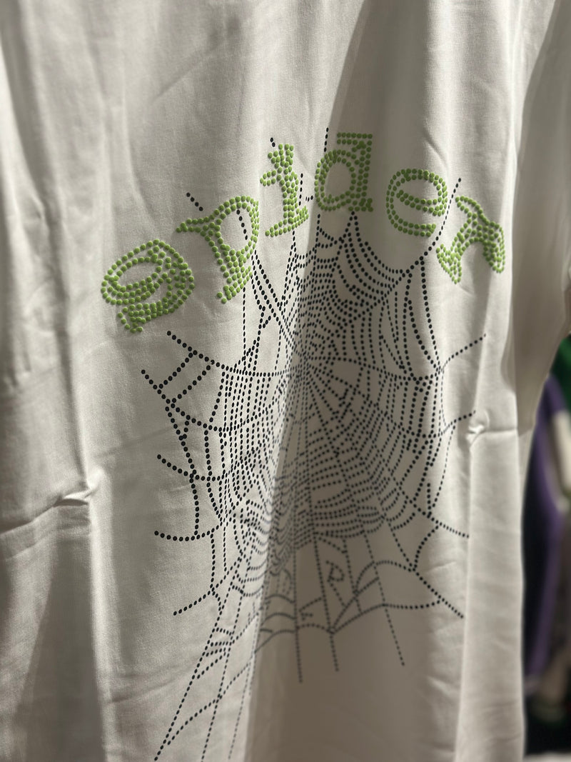 Camiseta Sp5der White Black/Green - Pronta Entregaa