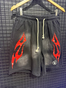 Short Hellstar Red Flame Black - Pronta Entrega