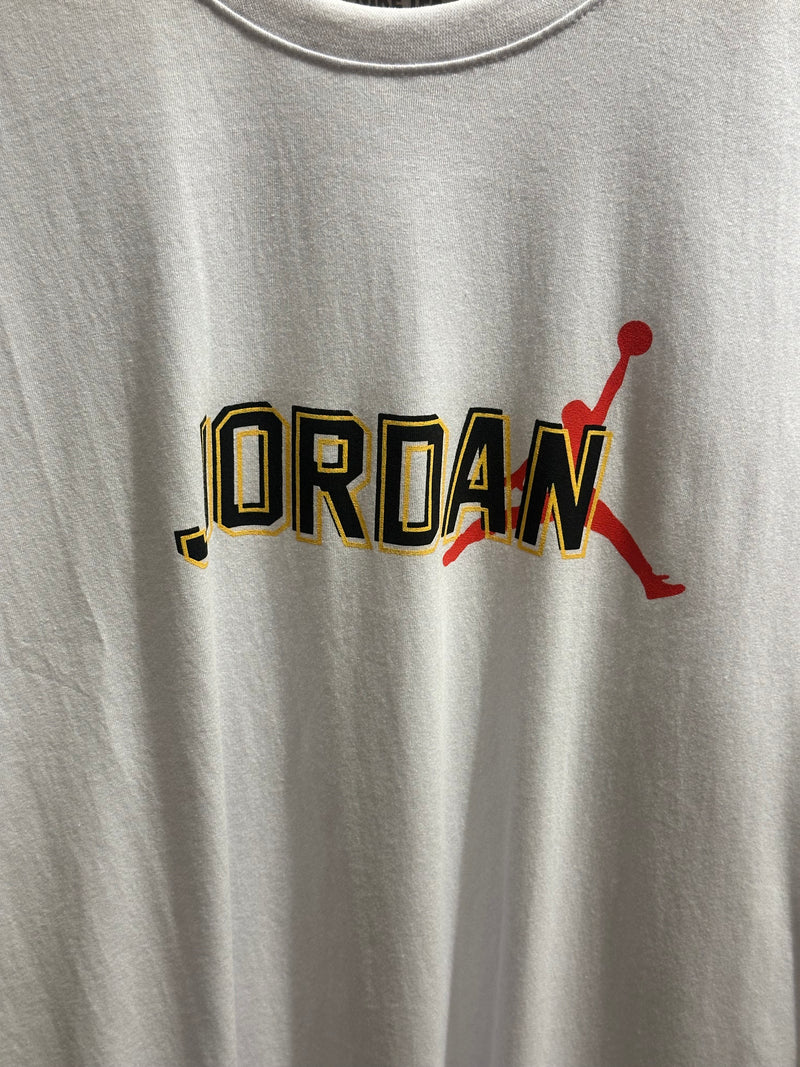 Camisa Nike Air Jordan Branca Logo Black/Yellow/Red - Pronta Entrega