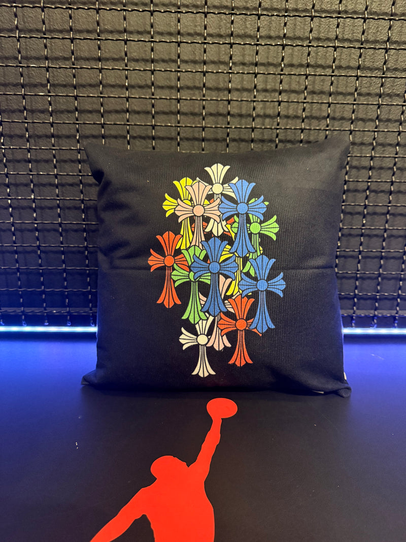 Almofada Chrome Hearts Multicruz Colors 30x30 - Pronta Entrega