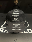 Boné Balenciaga Preto Aba Curva Cortada MultiLogo - Pronta Entrega