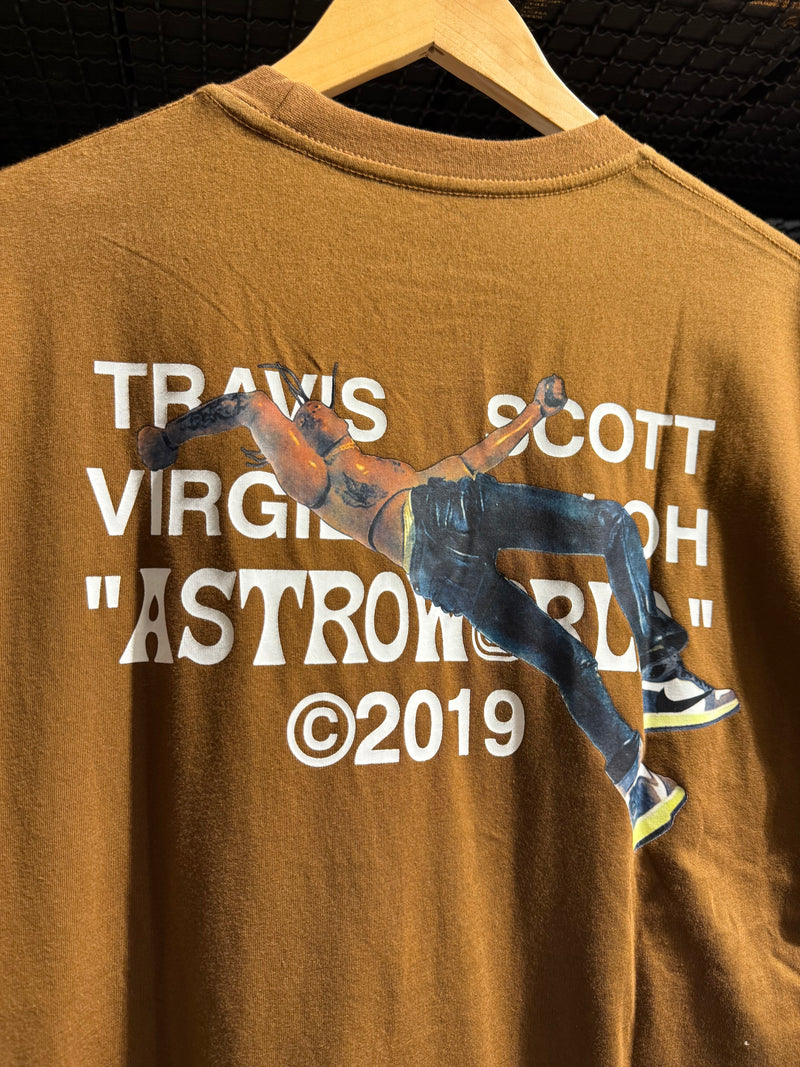 Camiseta Travis Scott Astroworld X Off-White Virgil Marrom - Pronta Entrega