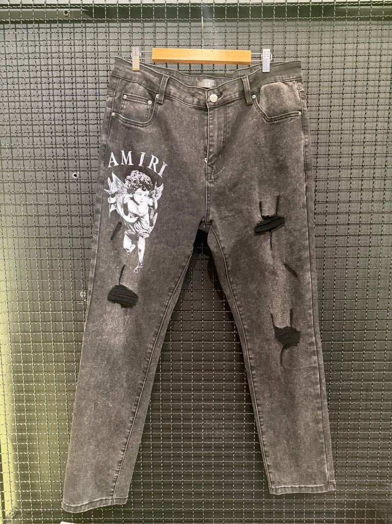 Calça Jeans Amiri Angel Preta - Pronta Entrega