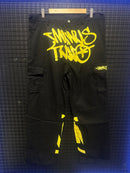 Calça Sarja Minus Two Preta Logo Amarelo - Pronta Entrega