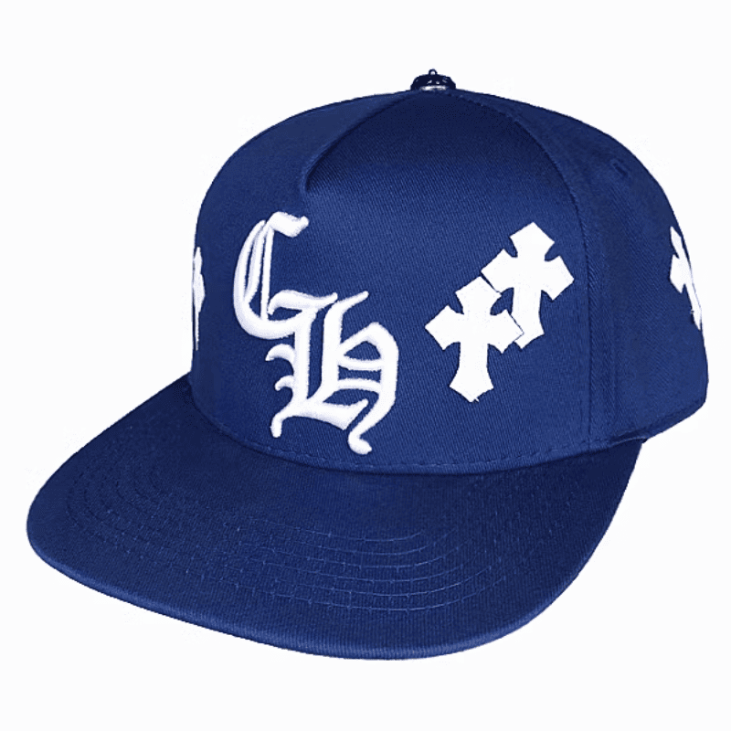 Boné Chrome Hearts Cross Patch Azul - Encomenda
