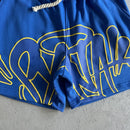 Conjunto Shorts Synaworld Azul/Amarelo - Encomenda