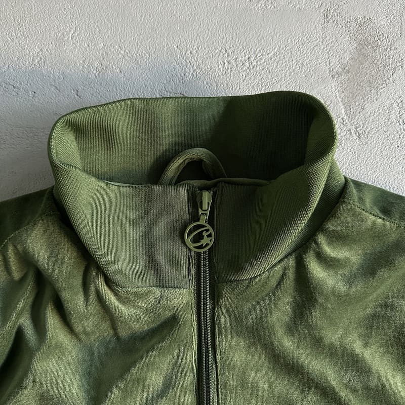 Conjunto Corteiz VVS Velour Jacket Green - ENCOMENDA